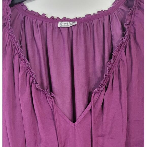 Free People Intimately Bodysuit Womens Oversized Small Boho Peasant Whimsical - Picture 2 of 8